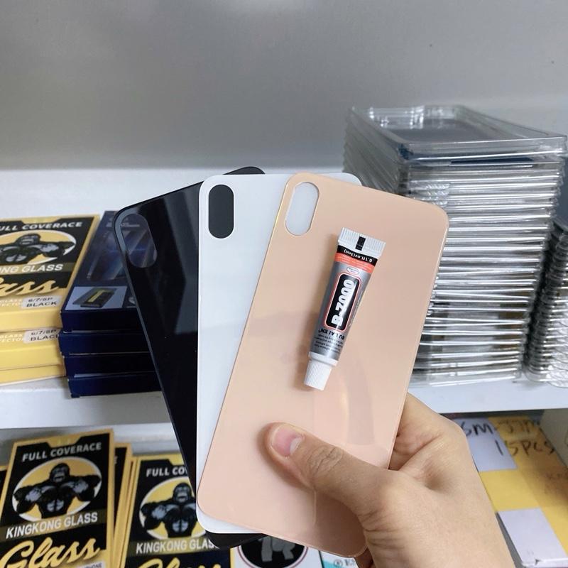  Kính Lưng ip X  XS  XSm  XR Lỗ came lớn khi thay không cần tháo viền came Tặng Kèm Keo 