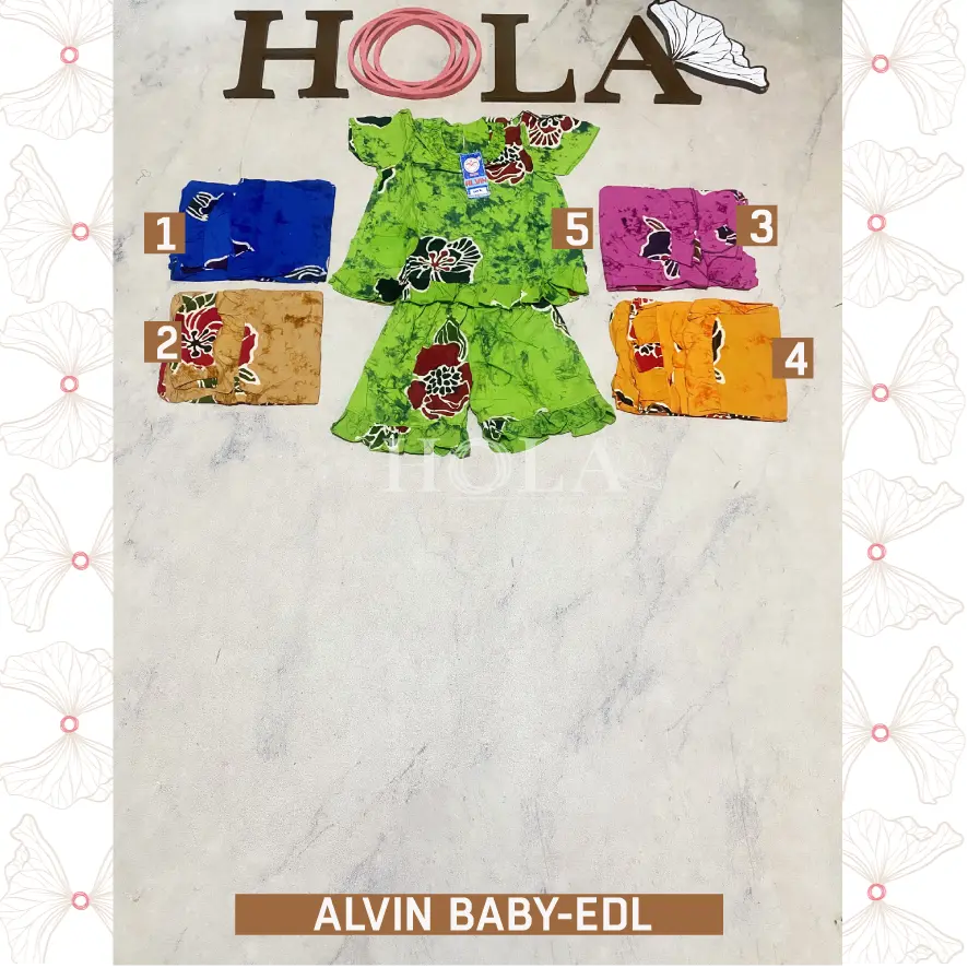 HOLA_FASH | SET ALVIN BABY, SETELAN ANAK 1- 3 TAHUN, HOTPANT BABY