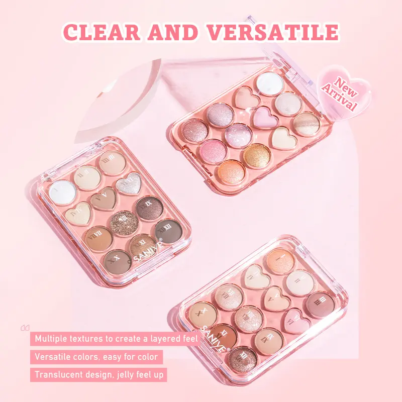 SANIYE [BPOM] 12 Warna Sweetheart Eyeshadow Palette High Pigmented Eyeshadow Tahan Lama E1271 4