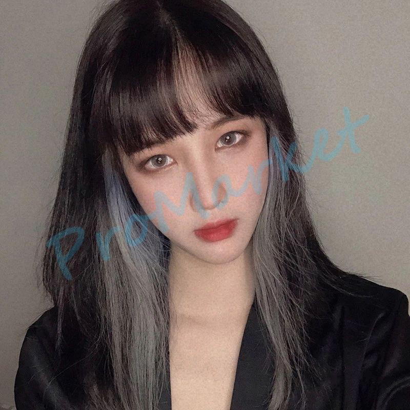 Wig Rambut Jepit Palsu Colourful Extention Wanita Pemanjang Rambut Palsu Warna Jepit / Wig Jepit Rambut Palsu Lurus Panjang Single Hair / Klip Wig Rambut Palsu Cewek Korea Warna 4