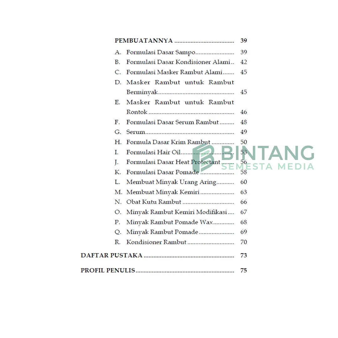 Buku Kosmetik Rambut : Temukan Produk yang Tepat untuk Anda