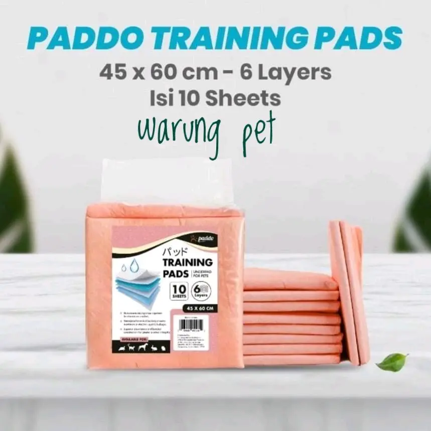Paddo Pet Training Pads 6 Layer 33x45cm isi 10 Sheets Alas Perlak Anjing