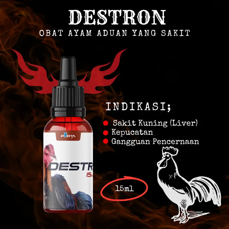 DESTRON 15ml - (Obat Khusus untuk Ayam Aduan yang Sakit) 0