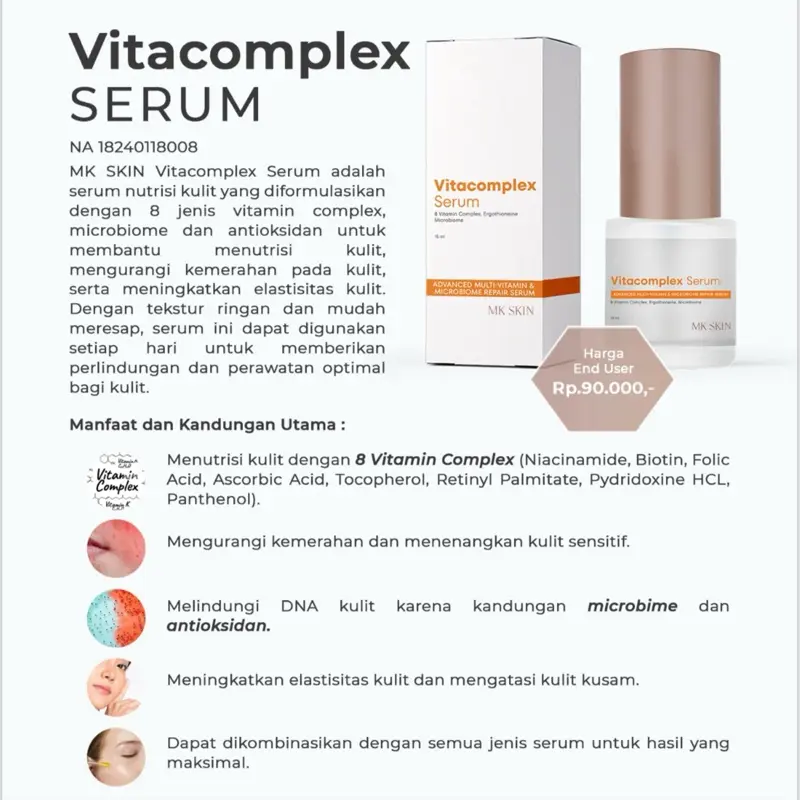 Serum MK SKIN by Maharani Kemala Hyacera Anti Acne Whitening Vitacomplex Retinol Advance Serum 4