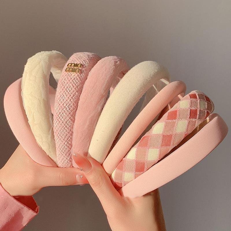 Product Introduction of YANKUN Sweet Style Pink Hairbands Wide-brimmed Face Wash Hair Bundles Fashionable Hairpins and Hair Accessories 21
