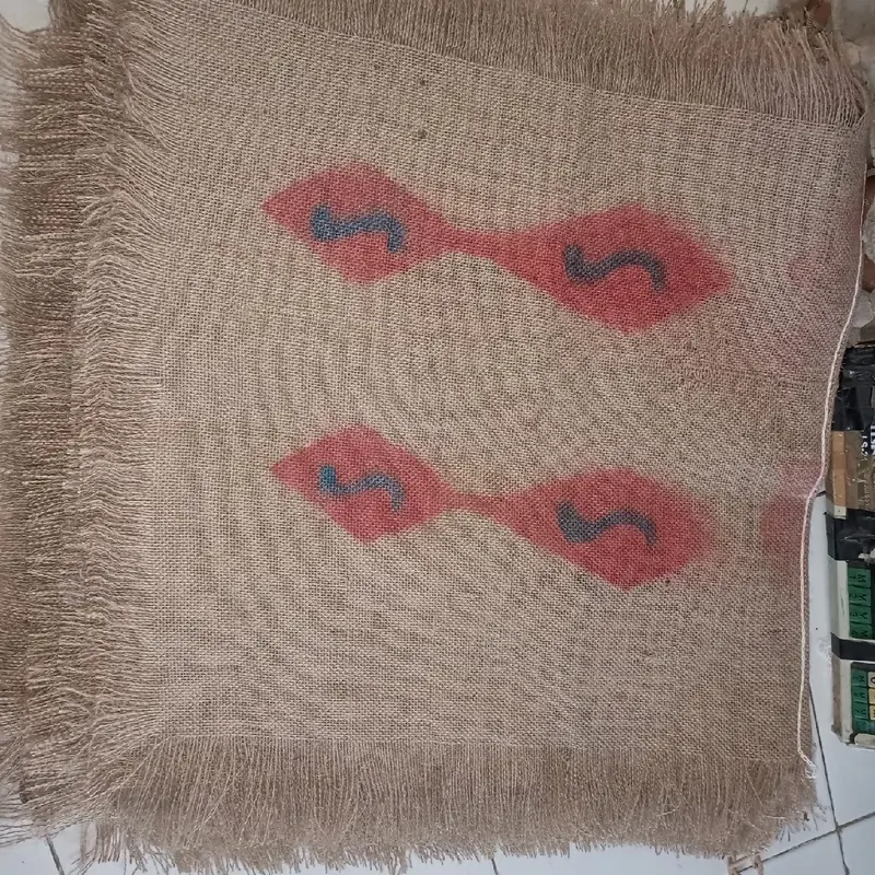 baju dayak daur ulang karung goni (atasan, bawahan dan gelang) 3