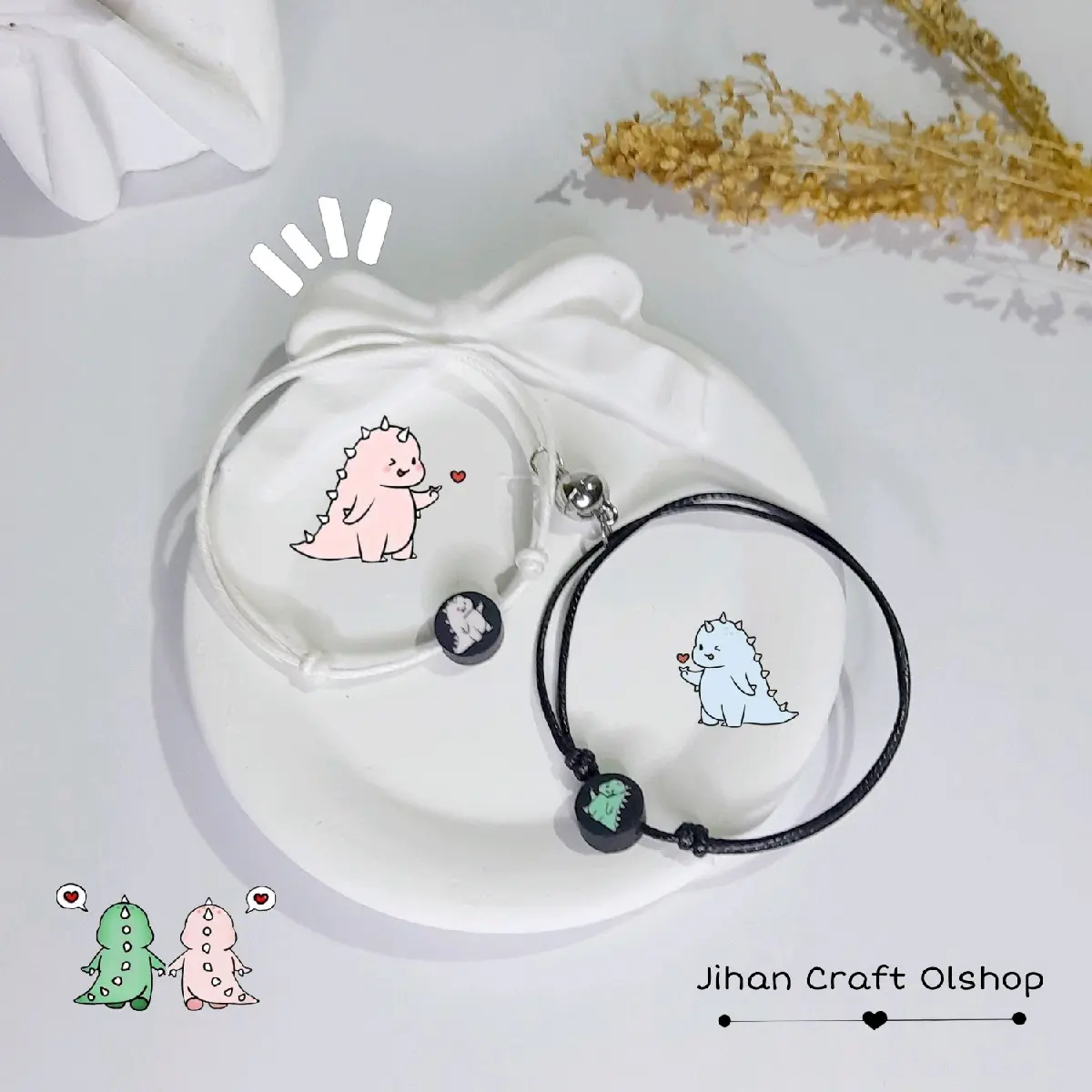 Gelang Dino Couple / Dino Couple / Gelang Couple