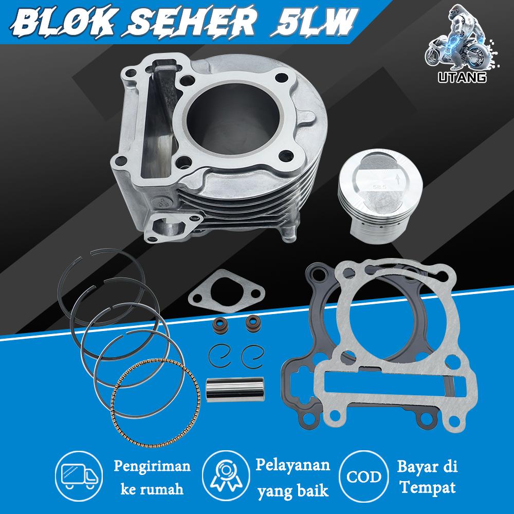 BLOK SEHER 1 SET 58.5mm MIO KARBU / MIO SPORTY / MIO SMILE / MIO SOUL KARBU / NOUVO / 58.5mm BLOCK PISTON ASSY CYLINDER / CILINDER