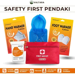 Paket Bundle Survival Anti Hipotermia Selimut Tangan Hujan  Hand Warmer Foot Warmer P3K Komplit