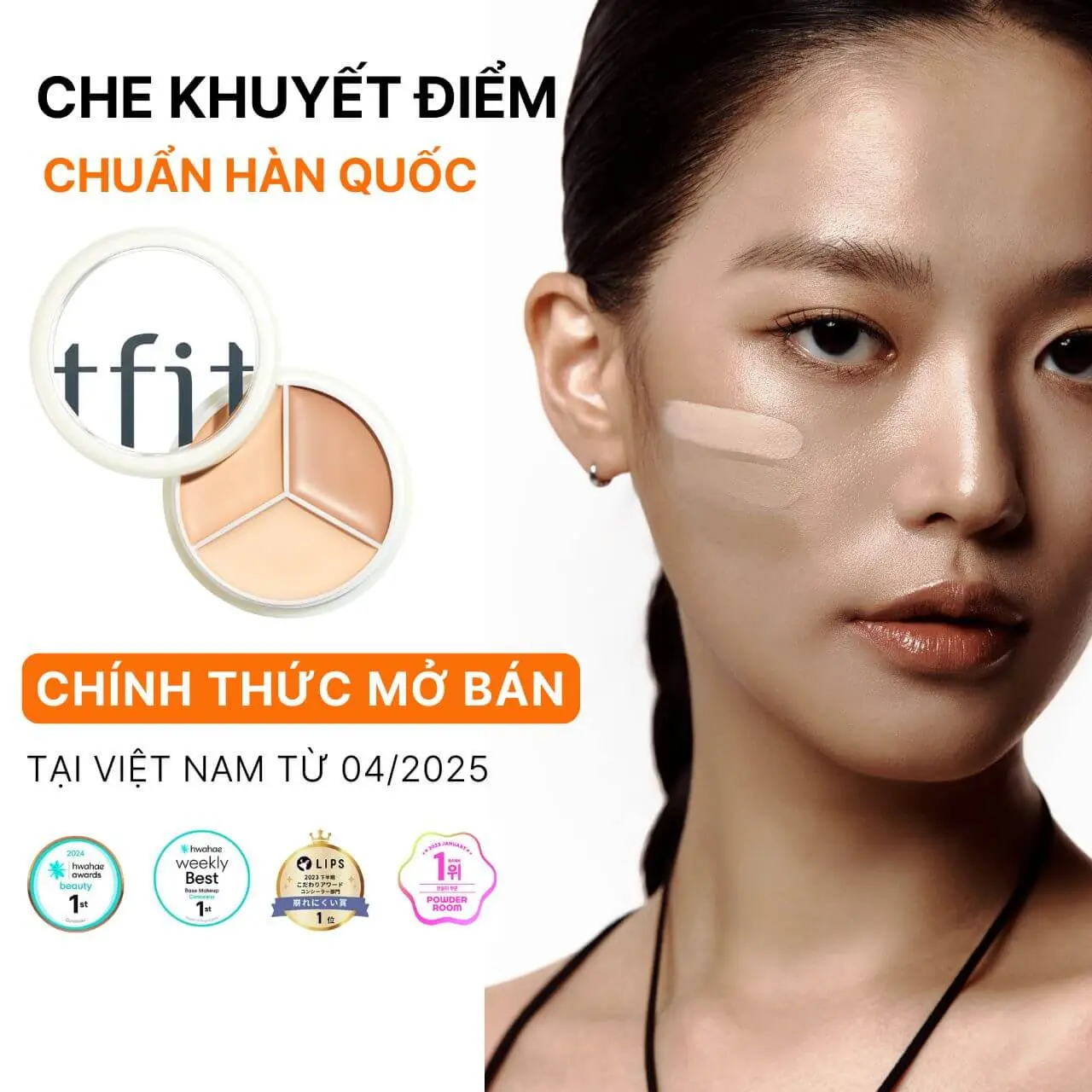 Kem Che Khuyết Điểm TFIT Chính Hãng Chuẩn Hàn Quốc Che Quầng Thâm Mắt, Mụn Thâm Đỏ, Hình Xăm 3 Màu Đa Năng Dễ Sử Dụng