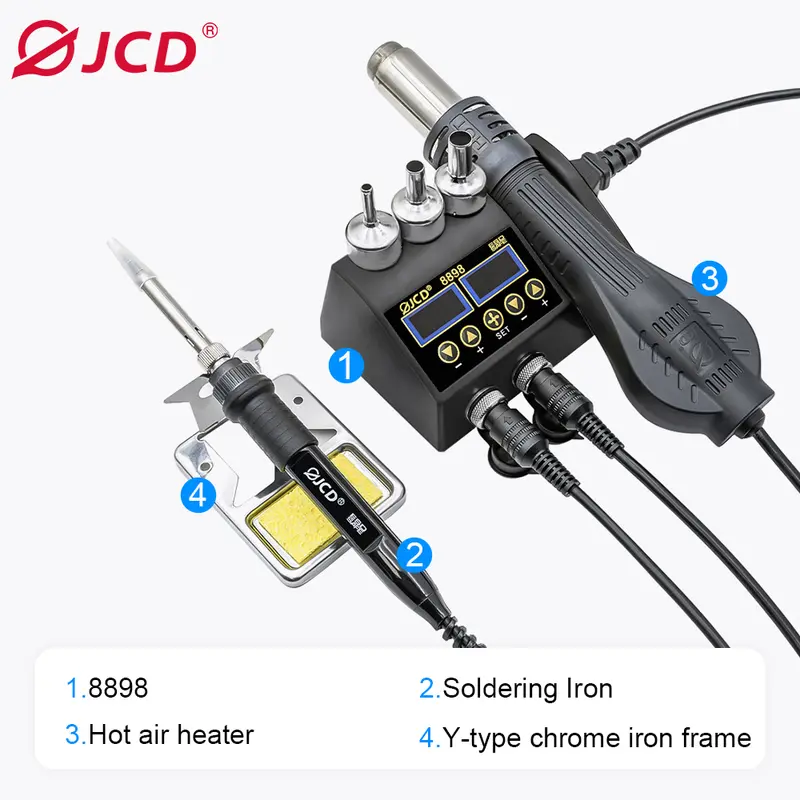Máy hàn JCD 8898 750W 2 trong 1 có điều chỉnh nhiệt độ để sửa chữa SMD BGA IC 8