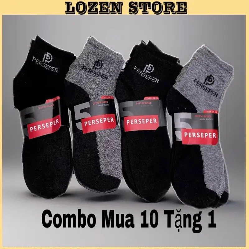 [Combo mua 10 tặng 1] Tất vớ nam nữ cổ trung co dãn bốn chiều, thoáng khí, chống hôi chân, phong cách thể thao thời trang
