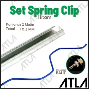 Set Spring Clip 2 Meter Tebal 0.3 mm Penjepit Plastik UV Plastic Kebun Greenhouse 2M