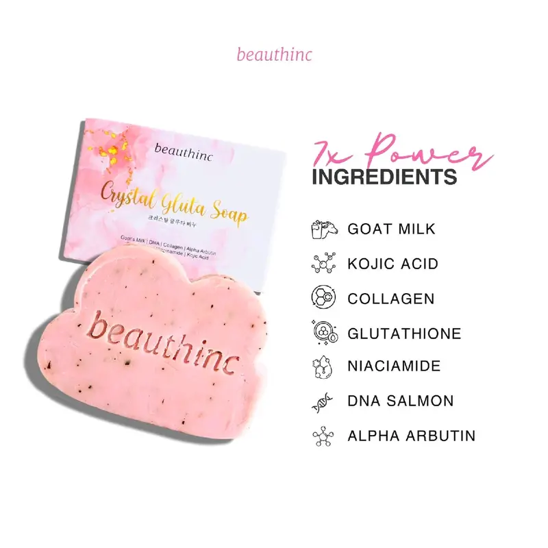 <10 PCS > CRYSTAL gluta SOAP gluta white  Pencerah Membersihkan 2
