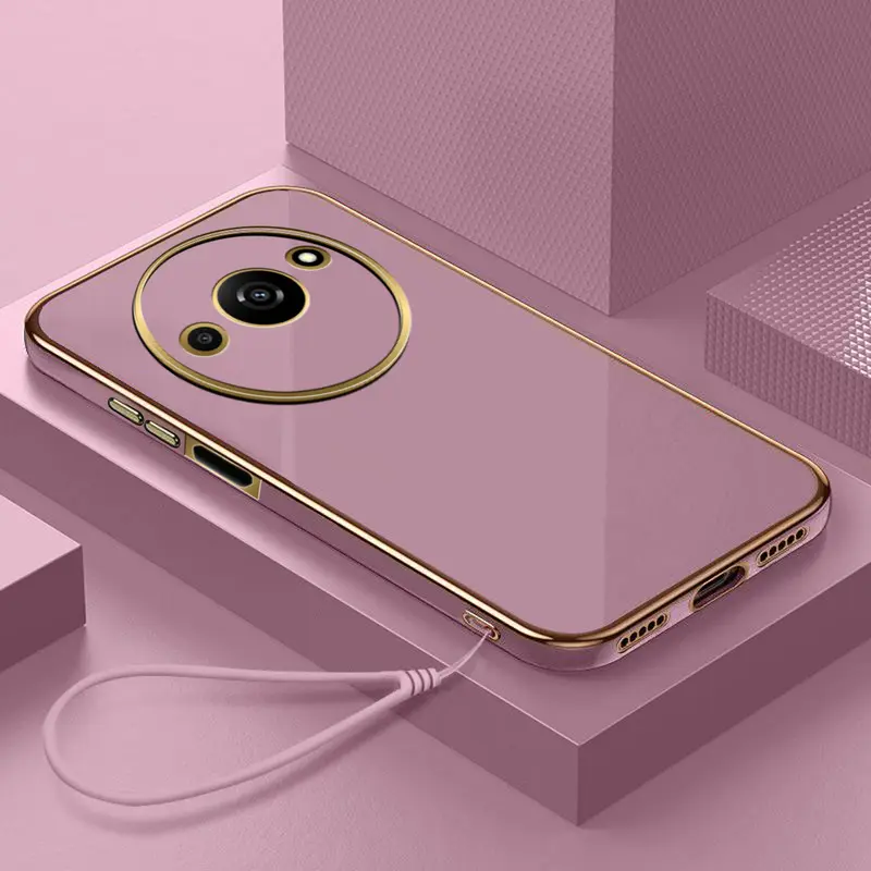 Case Xiaomi Redmi A3 Casing Ultra Slim Luxury Square Plating Premium Softcase 0