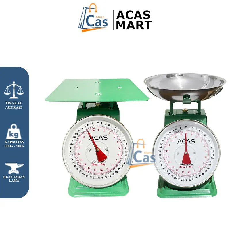 AM RH-QE Timbangan Analog 10kg 20kg 30kg Timbangan Duduk Meja Manual Jarum  Hijau Datar Rata Mangkok 10 kg 20 kg 30 kg Buah Sayur Daging Kitchen Scale 0