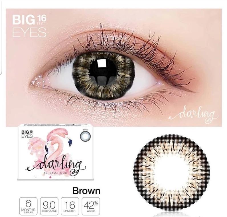Softlens Darling 16mm - Mata - Ada 4 Warna (Hitam, Biru, Abu-Abu, Coklat) - Eye, Soflen 2