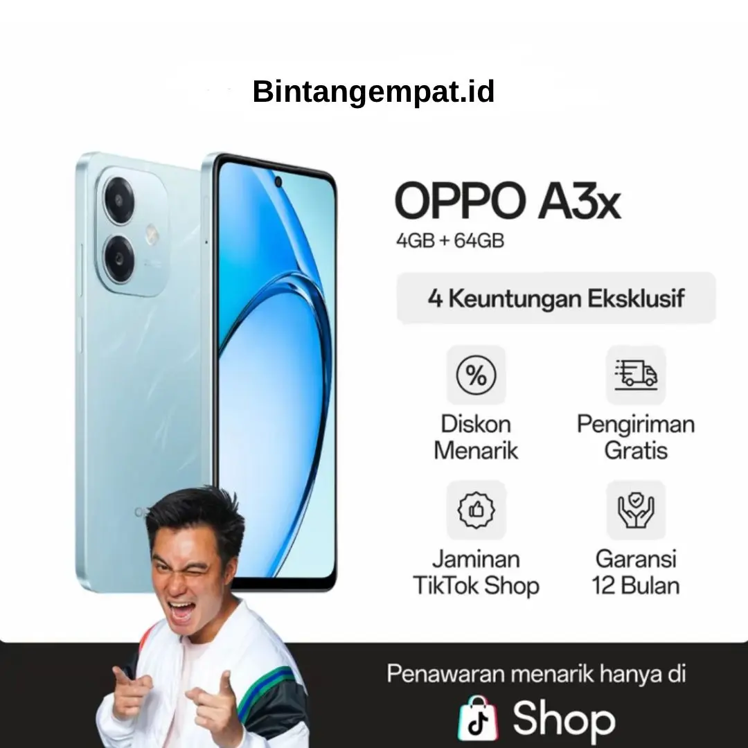 (EXCLUSIVE BAIM WONG) OPPO A3X 4/64 & 4/128 & 6/128 GARANSI RESMI