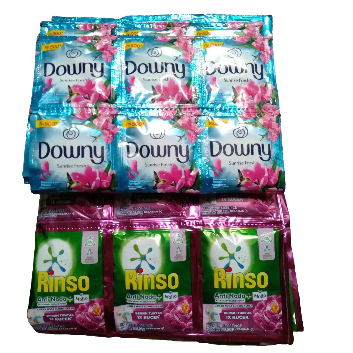 paket umbah² 72 pcs deterjen rinso dan dawny