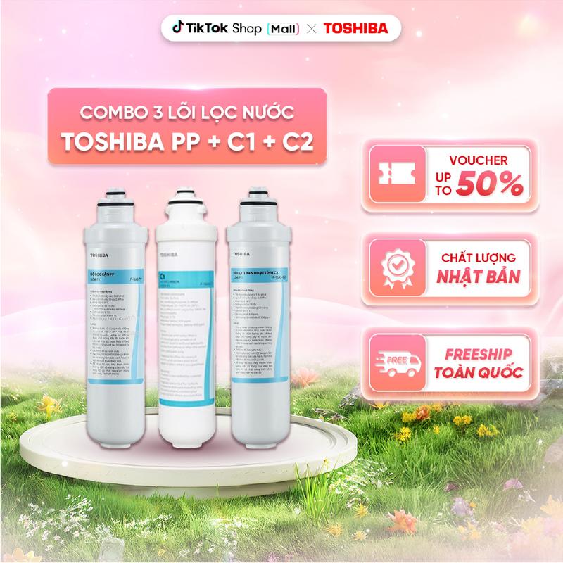Combo 3 lõi lọc nước Toshiba PP + C1 + C2 dùng cho máy TWP-W1643SV