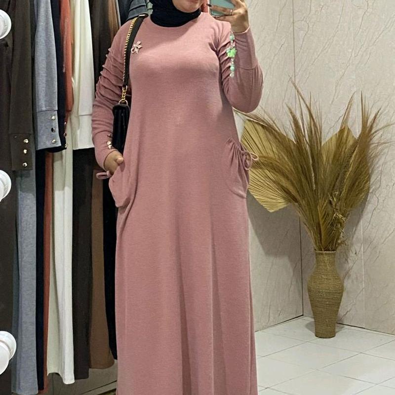 SM89 | BAHAN QUALITY IMPORT LEMBUT & ADEM,GAMIS LENGAN  PANJANG MANSET TANGAN INARA KANCING 3