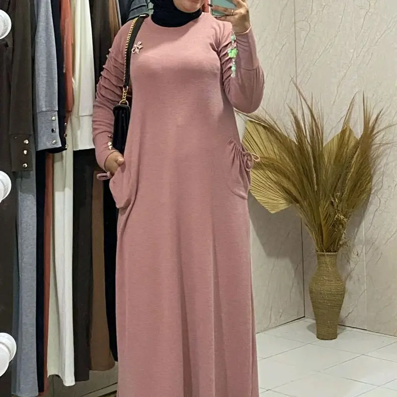 SM89 | BAHAN QUALITY IMPORT LEMBUT & ADEM,GAMIS LENGAN  PANJANG MANSET TANGAN INARA KANCING 3