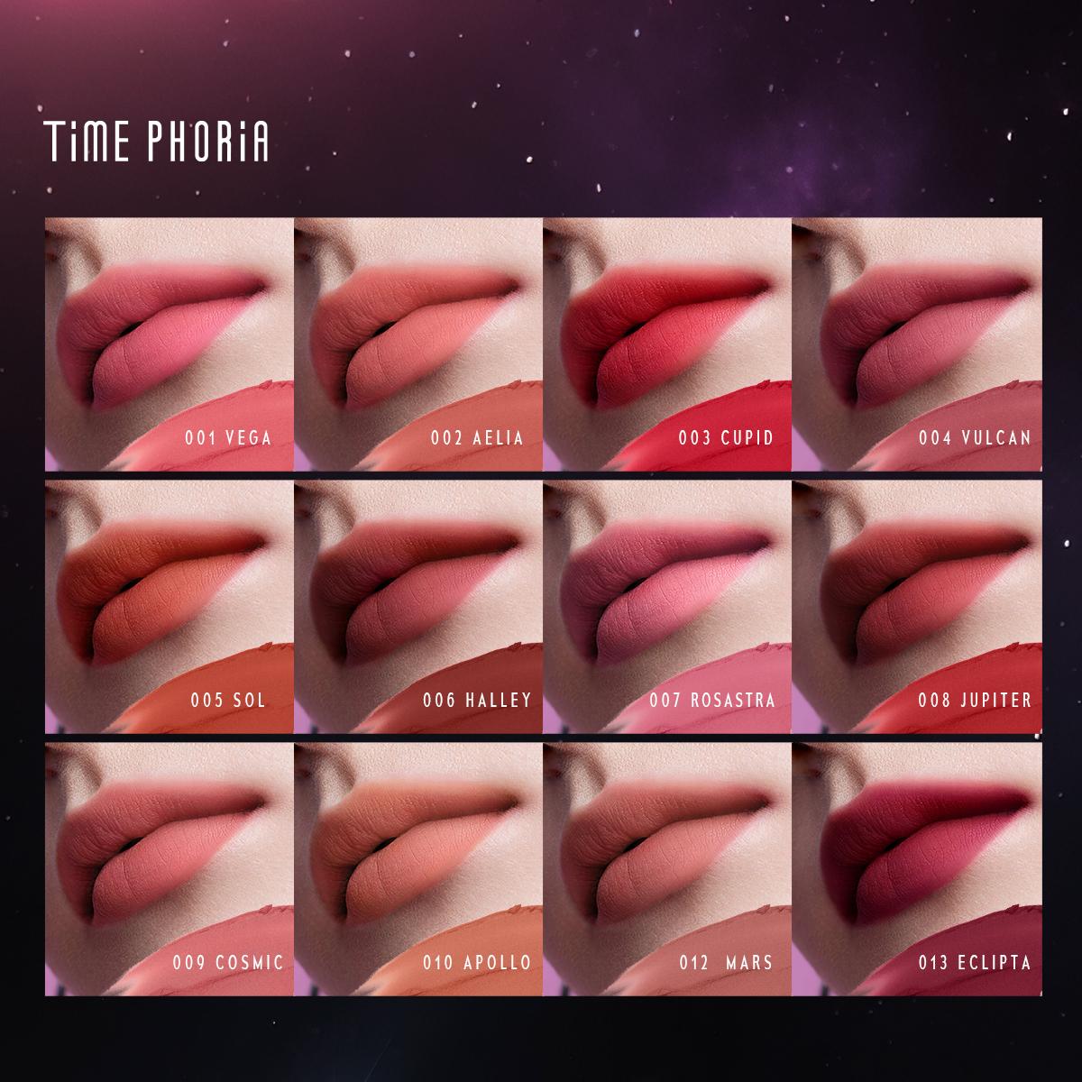 [Limited 69k!] TIME PHORIA Orbita 3-in-1 Blurring Pot Liptint Lucu Lipstik Tahan Lama Lip Cream Waterproof Gincu Anti Air Blush On Eyeshadow High Pigment Color