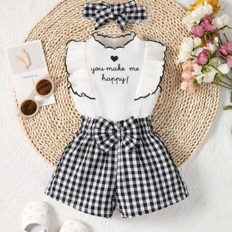 baju setelan anak perempuan setelan anak Cewek usia 1-5 tahun  Bayi Katun 1