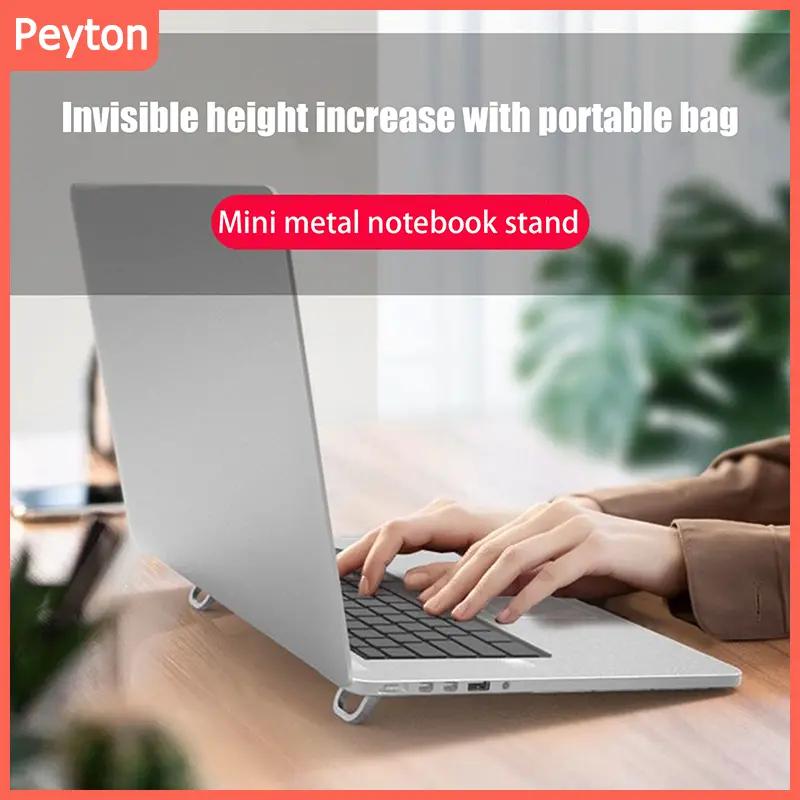 máy tính xách tay gấp có thể điều chỉnh chân mini đứng siêu mỏng hỗ trợ di động cho Macbook cuốn sổ tay làm mát chân giữ vô hình giá đỡ