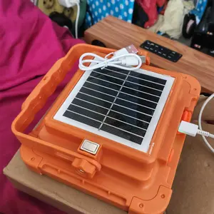 Lampu Sorot 1500-2000W Tenaga Surya Solar Powered Gantung Camping Tenda Floodlight Matahari Panel Cell IP66 Outdoor Portable Camping Gear Emergency Camping Lamp Listrik