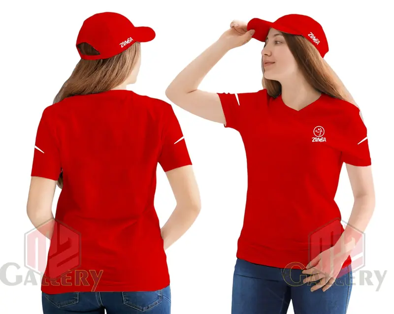 Satu set kaos dan topi olahraga wanita zumba aerobic set baju atasan wanita senam bola volly basket jogging lari pagi jalan santai terbaru Sport Futsal 7