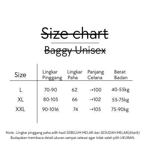 Baggy Loose Pants Korean Style - Double Knitted - Celana Pria Wanita Unisex Panjang Nyaman
