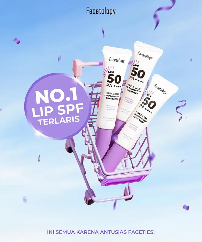 FACETOLOGY Triple Care Lip Protector Sunscreen Lip Balm Lip Serum facetology 3