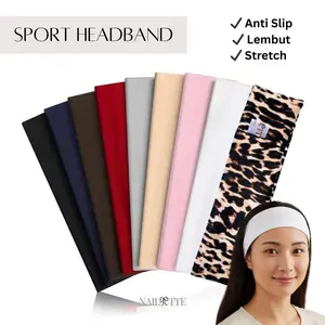 Bandana Headband Olahraga Sport Padel Bondu Korean Style Hitam Putih Nyaman Digunakan Menyerap Keringat Tidak Panas Anti Pusing Lembut Bahan Jersey Spandex Premium Outdoor