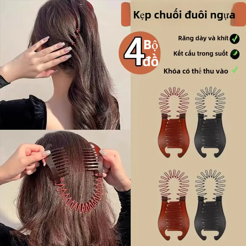Kẹp Tóc Hình Quả Chuối, Thiết Kế Đơn Giản, Thích Hợp Cho Nữ, Thích Hợp Cho Tóc Đuôi Ngựa, Kẹp Tóc Hình Quả Chuối Mới Hàn Quốc, Kẹp Dọc, Kẹp Tóc Hàn Quốc, Phụ Kiện Tóc, Dụng Cụ Làm Tóc, [Thanh Toán Khi Nhận Hàng]