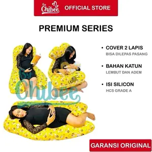 (PREMIUM) Bantal ibu Hamil sarung katun 2 lapis bisa dilepas pasang pregnancy pillow