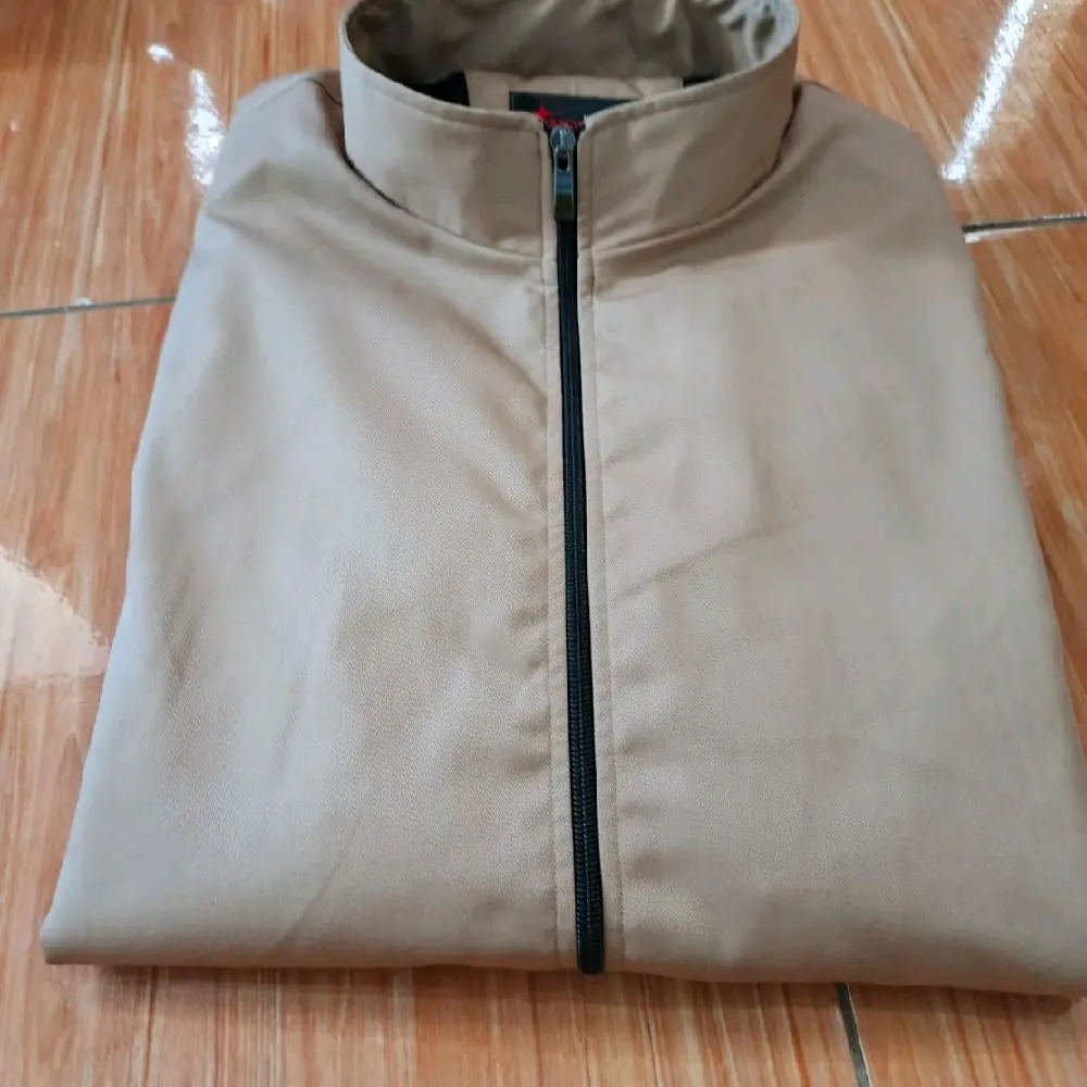 jaket pormal #jaskopolos#jaket kasual#jaket santri Hijau Army Katun Zipper Pria Santai Casual Formal Dewasa