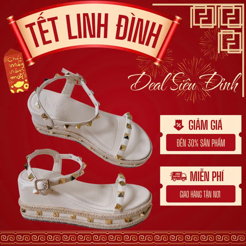 LOVIIECORNER - SANDAL NỮ THỜI TRANG QUAI NGANG ĐÍNH CHARM ĐINH SANG TRỌNG - SANDAL NỮ MÙA HÈ ĐẾ XUỒNG ĐỆM TRẦN BÔNG ÊM 8 PHÂN - S250813 - S250903 - D250911
