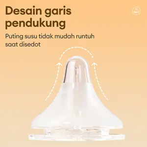 Angela Mommy Empeng Buram Lubang Lebar untuk Bayi 1-12 bulan Silikon Food Grade Anti Tersedak 1/5/10/20pcs pakai dengan nyaman bahan silikon food grade mnz