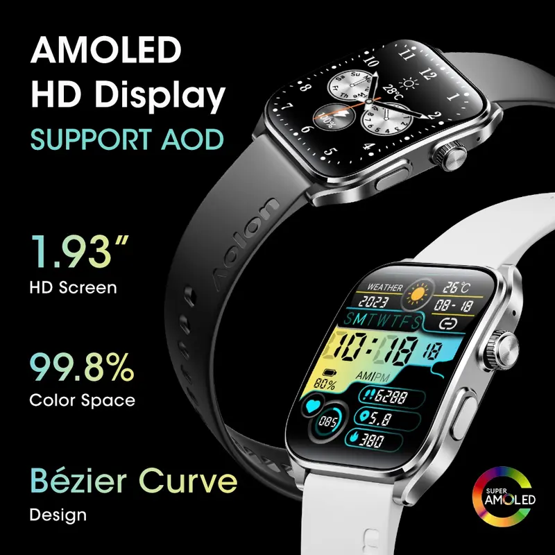 【Amoled】Aolon Curve 3 Ultra Jam Tangan Smartwatch 45mm Layar AMOLED 60Hz Tombol Kustom Telepon Bluetooth Pemantauan Tidur Tahan-Air-1ATM-Olahraga Diskon 50% Cicilan 0% Tenor 3 Bulan 1