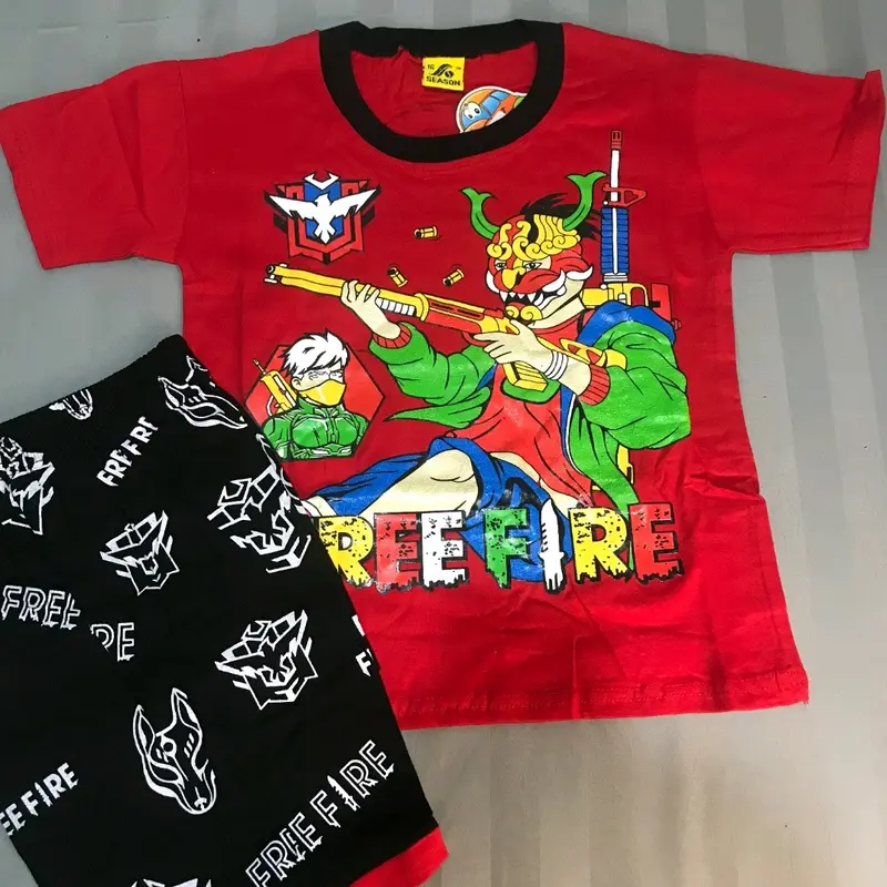 SETELAN KAOS ANAK KATUN COWOK TANGAN PENDEK CELANA PENDEK (WARNA RANDOM) Fashion 4