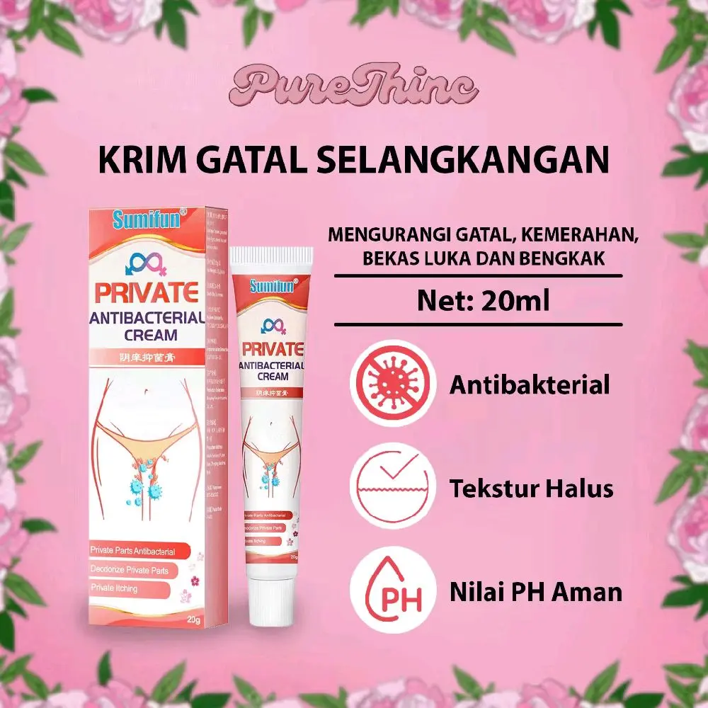 Cream Antibacterial Sumifun Salep Gatal Pada Selangkangan Area Intim Pria Dan Wanita Paling Ampuh Hilangkan Gatal Dan Bau Tak Sedap