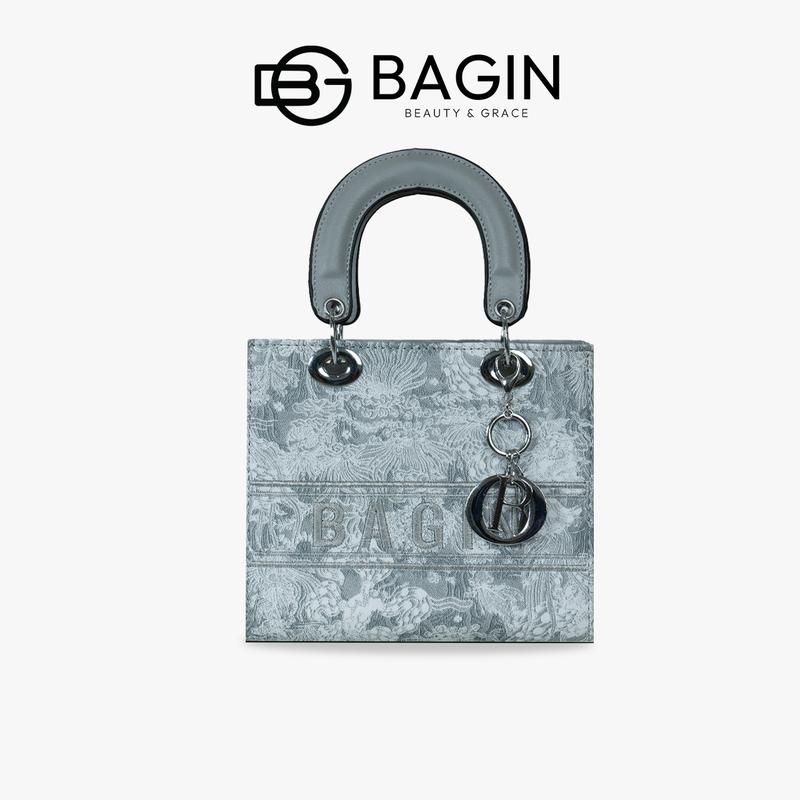 【Shop Túi Xách Nữ Dáng Vuông Họa Tiết Thêu Nổi Tặng Kèm Charm Và Dây Đeo [gy-855]