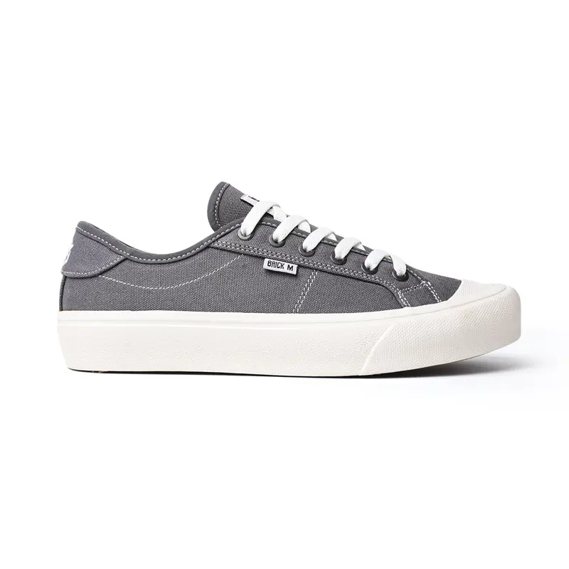 Brick Mansions - Urban Street Grey White Sepatu Sneakers Casual Pria Wanita Shoes Snekers Black 1