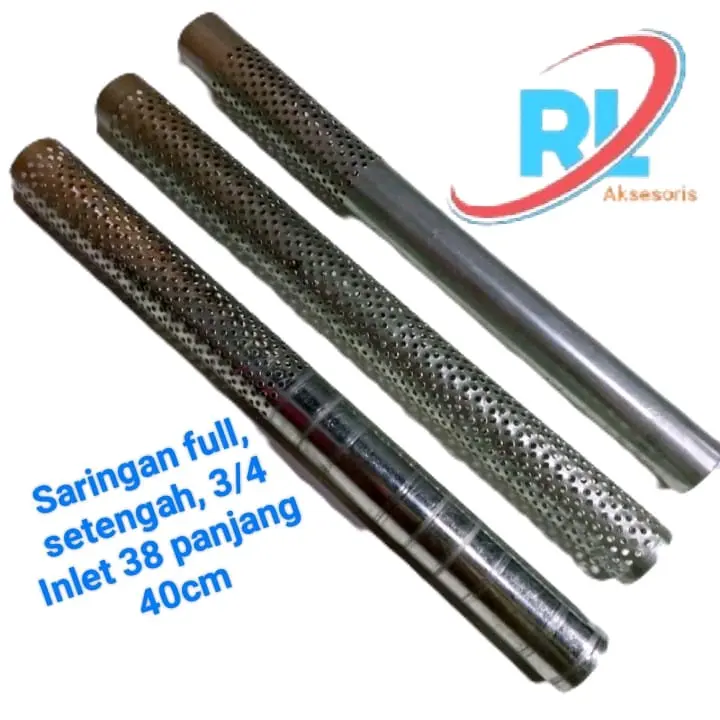 Saringan knalpot racing inlet 38 panjang 40 cm, Copy TZM CMS VND ZRC DR. Sound DLL, bor boran belimbing knalpot ZRC, saringan gen 1 saringan spiral knalpot CMS gen 3  sarful