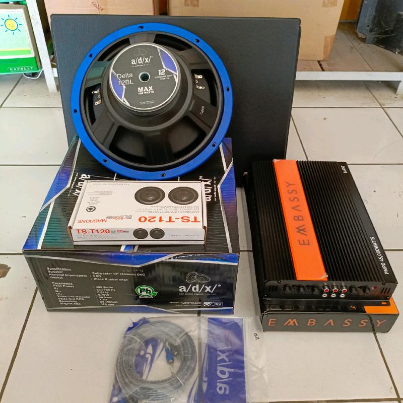 Paket hemat power subwofer embassy, (Khusus buat truk canter) 12 inch Car 2