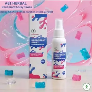 Abi Herbal Natural Deodorant Spray 100ml Wangi Gummy Bloom Ampuh