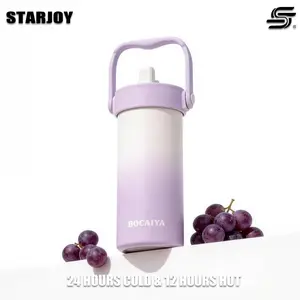 STARJOY-(20oz/600ml) Cangkir Kopi Keramik Murni | Vacuum Tumbler Kapasitas Besar | Tahan Panas,Dingin | Mug Kopi dengan Pegangan Portable antitumpah Vacum Stainless Steel Dan Termos klasik termos vakum