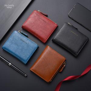 กระเป๋าใส่เหรียญหนังผู้หญิง บางเฉียบและกะทัดรัด กระเป๋าใส่บัตรใบขับขี่หนังแว็กซ์สไตล์วินเทจ