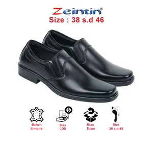 Zeintin - Sepatu Pantofel hitam Pria Round Toe Hak Datar Round Toe Shoes Kerja Fantofel